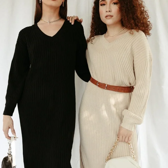 Oatmeal Lauren Oversized Sweater Dress - Picture 7 of 10